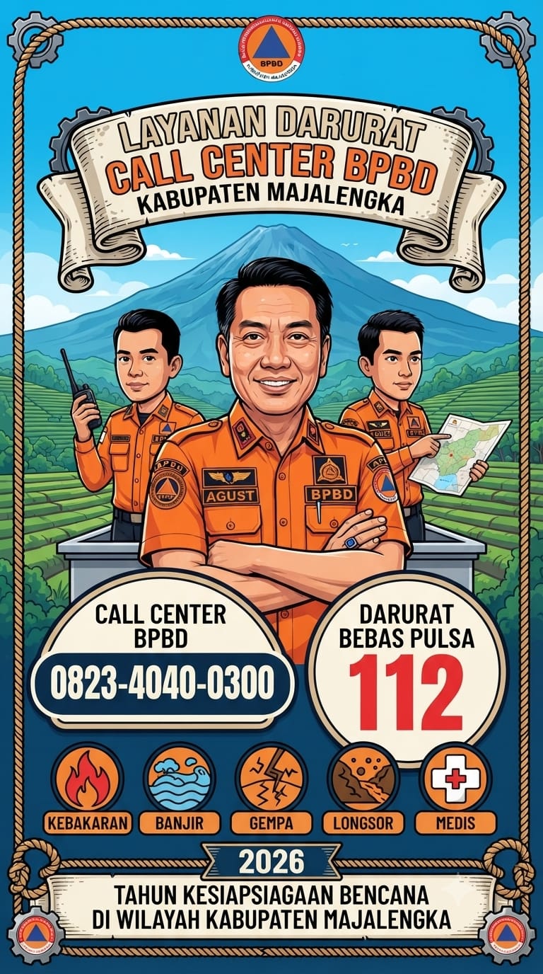 Layanan Darurat Call Center BPBD Kabu.Majalengka